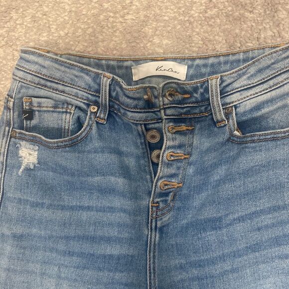 KanCan Women's Light Blue Estilo Signature High Rise Flare Stretch Jean 7/27 - Picture 2 of 6